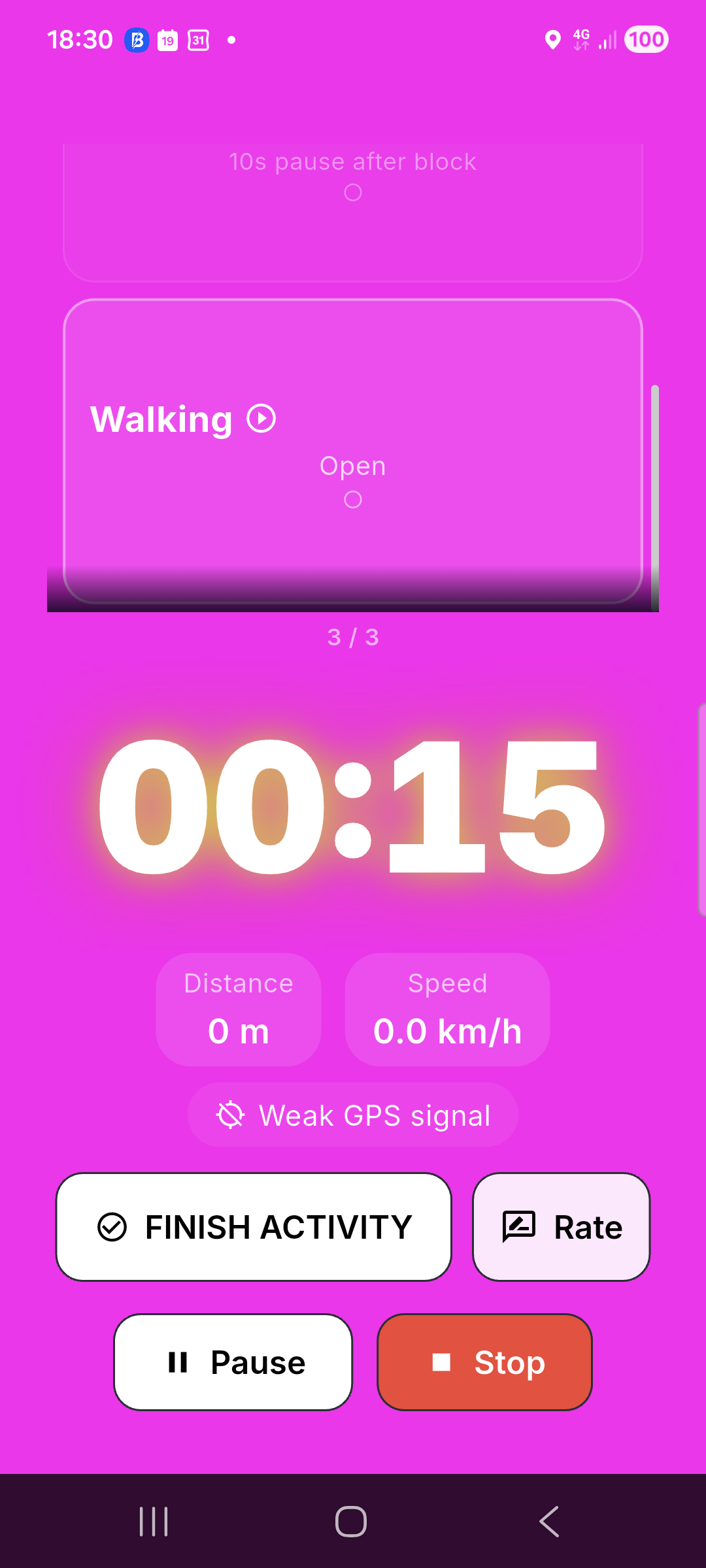 GPS Tracking – distance tracking for running intervals