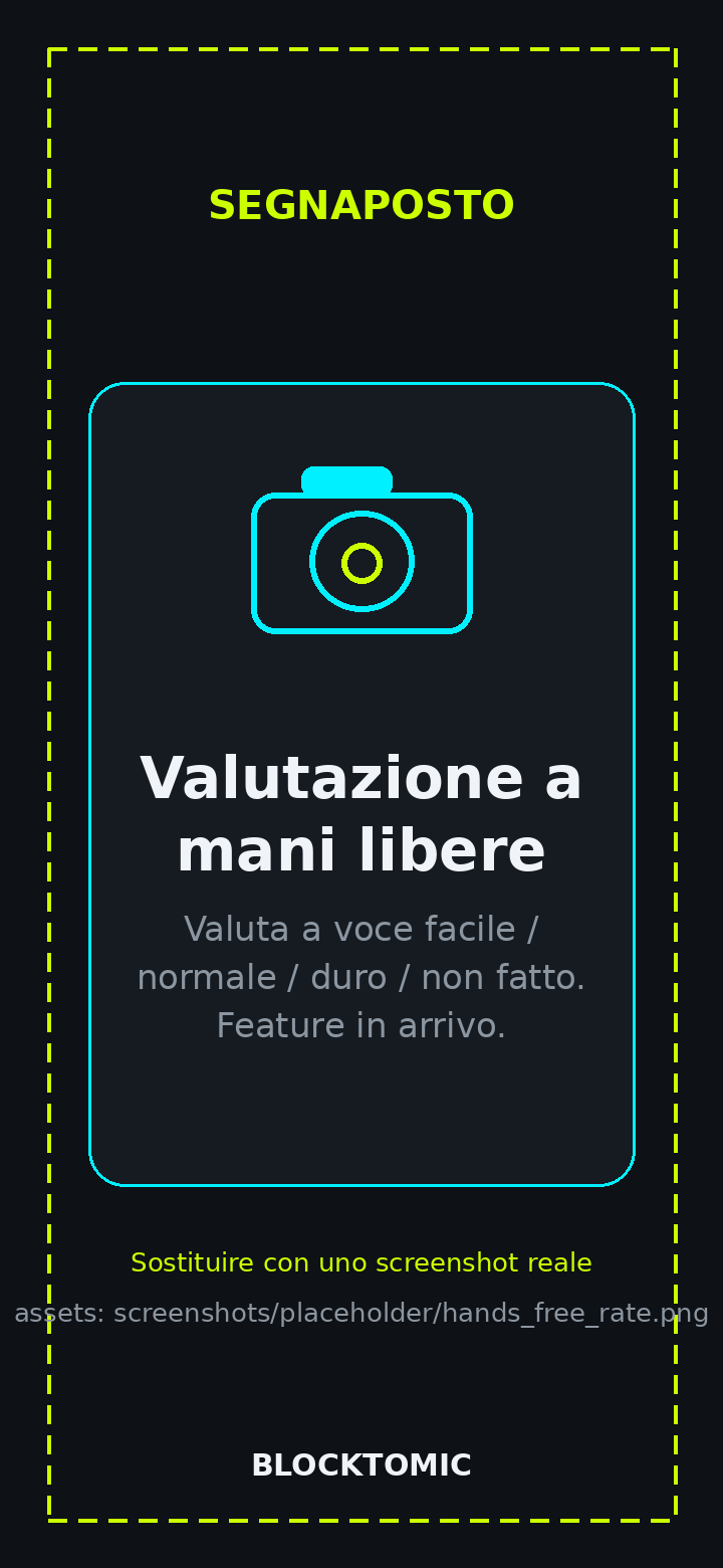Placeholder – Hands-free Rate (screenshot da acquisire)